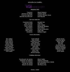 CréditosMadameWebMax