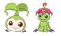 Tanemon y Palmon también en Digimon: Digital Monsters.