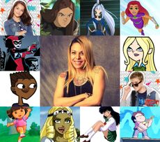 Leisha y algunos de sus personajes.jpg