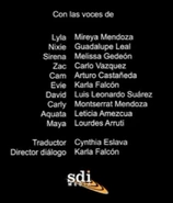 Créditos del episodio 1