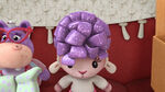 Baby lambie purple bow