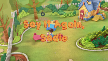 Say It Again, Sadie