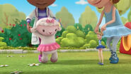 Doc and Emmie dancing with Lambie and Bella