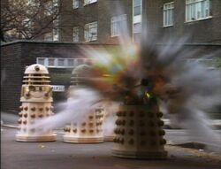 Imperial Daleks explode retreat