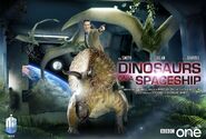 Cult doctor who dinosaurs spaceship poster 1