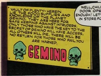 Предупреждающая надпись на одной из внешних стен хранилища изобилия.