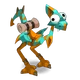 Dragopavo turquesa y pelirrojo