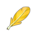 Pluma de pío amarillo