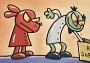 AI Buddy Dog Man and AI Buddy Dr. Scum.