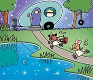 995153C6-F51D-4BA8-A716-2B1634F951D8.jpeg (304 KB) The Doctor and Nurse Lady going to Flippy's Camper Van in Cat Kid Comic Club