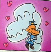 Dog Man and the Dinosaur Skeleton