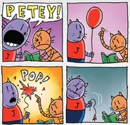 Petey pops Big Jim's balloon