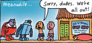 Grampa and Big Jim ask the people at Cal and Bunga's for living spray.