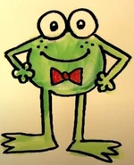 Sketch made by Dav Pilkey of Melvin, different colors used