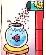 Supa Brain Dots Falling into Flippy’s fishbowl