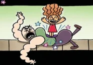 Yolay jumps at Booger Breath