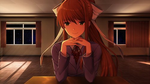 monika já se cortou *monika after story* /fã de ddlc\ 