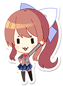 Monika Sticker Excited