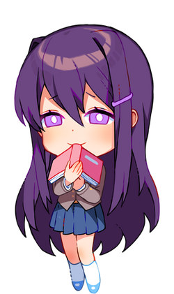 Ddlc Doki Doki Literature Club Yuri Ddlc Yuri Mirrorteru - Cartoon, HD Png  Download, free png download