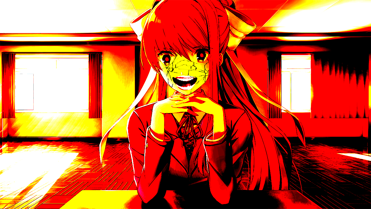 What happens when you ask Monika to kiss you(DDLC Monika After