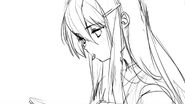 The first sketch of Yuri's second CG before being outlined and colored in.