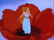 Thumbelina emerging from the rose