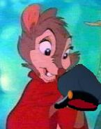 Mrs. Brisby with Fievel's hat