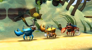 The Scurvy Crew, the second boss, as seen in the game.