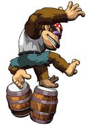 Funky Kong's artwork from the game Donkey Konga 3 for GameCube.