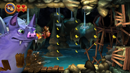 The Mega Squeekly chases the Kongs (Wii version).