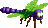 Sprite of the beta purple with green wings Flitter.