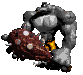 Kudgel's static sprite from the game Donkey Kong Country 2.