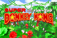 Japanese title screen of Super Donkey Kong for GBA.