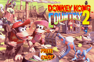 North American title screen of Donkey Kong Country 2 for GBA.