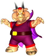 Wizpig's artwork from the game Diddy Kong Racing for Nintendo 64.