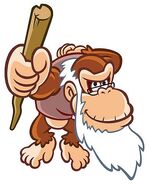 Cranky Kong's artwork from the game DK: King of Swing for GBA.