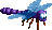Sprite of the beta purple with blue wings Flitter.