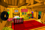 Interior of the treehouse from the game Donkey Kong Country 3 for GBA.