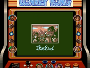 The final cutscene of the game Donkey Kong for Game Boy, as seen on the Super Game Boy for SNES.