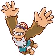 Funky Kong's artwork from the game DK: King of Swing for GBA.