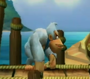 Closer view of Super Kong as seen in the game Donkey Kong Country Returns for Wii.