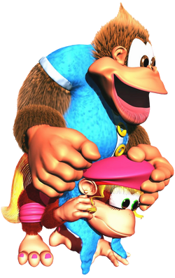 Kiddy on Dixie Artwork - Donkey Kong Country 3