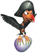 Alternative artwork of Krow from the game Donkey Kong Country 2.