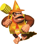 Donkey Kong's artwork from Mario Party 2 for Nintendo 64.