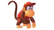 Diddy Kong with the red DD pin in Donkey Kong Bananza.