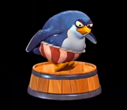 Figurine of a Speedy Tuck as seen in the game Donkey Kong Country: Tropical Freeze.