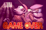 The Game Over screen in the Game Boy Advance version.