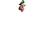 Pink Klank's sprite, missing the Skull Cart, from the game Donkey Kong Country 2: Diddy's Kong Quest for SNES.