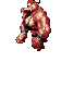 Red Kruncha's animated sprite from the game Donkey Kong Country 2: Diddy's Kong Quest for SNES.
