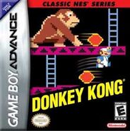 North American boxart of of the game Donkey Kong, as part of the Classic NES Series, for GBA.